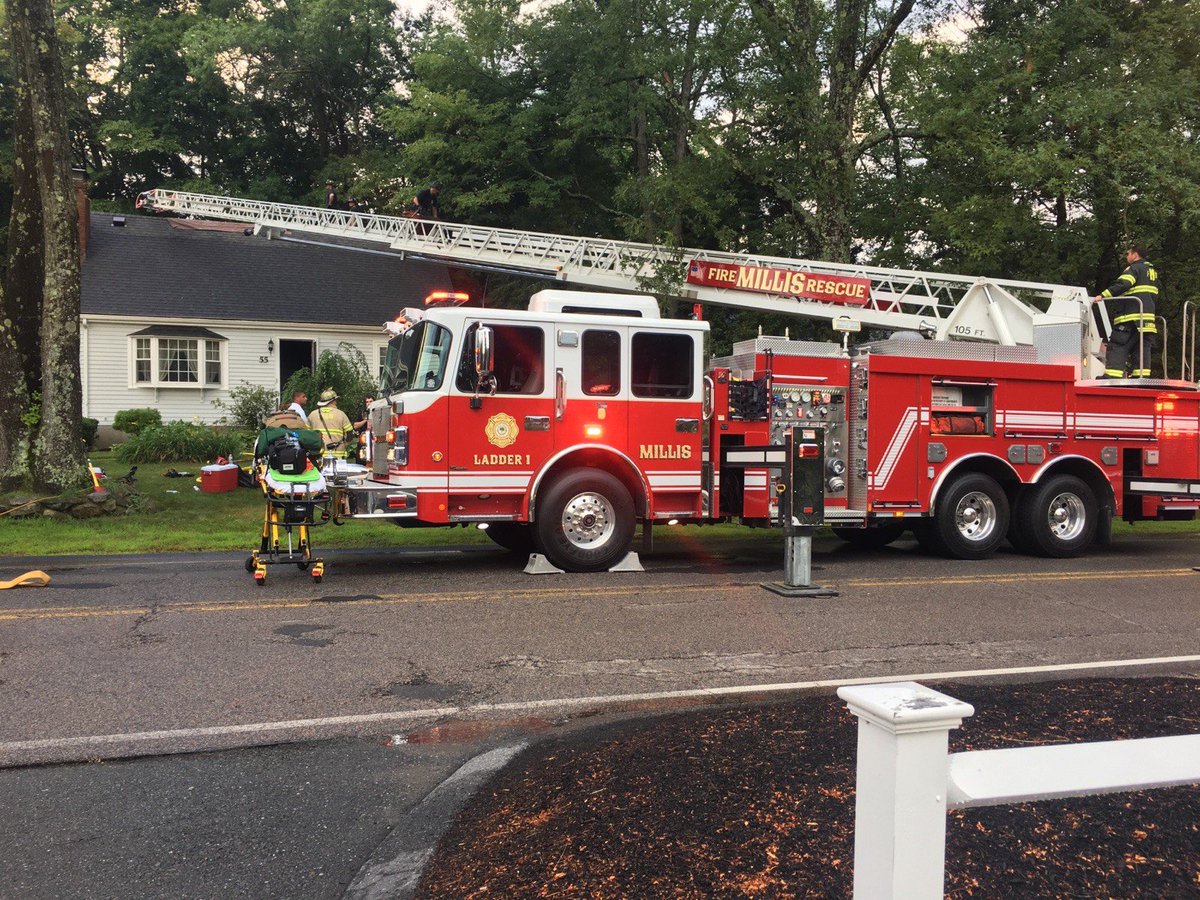 #Breaking: Lightning strike is to blame for this morning's house fire in Millis. No reported Injuries. #Boston25