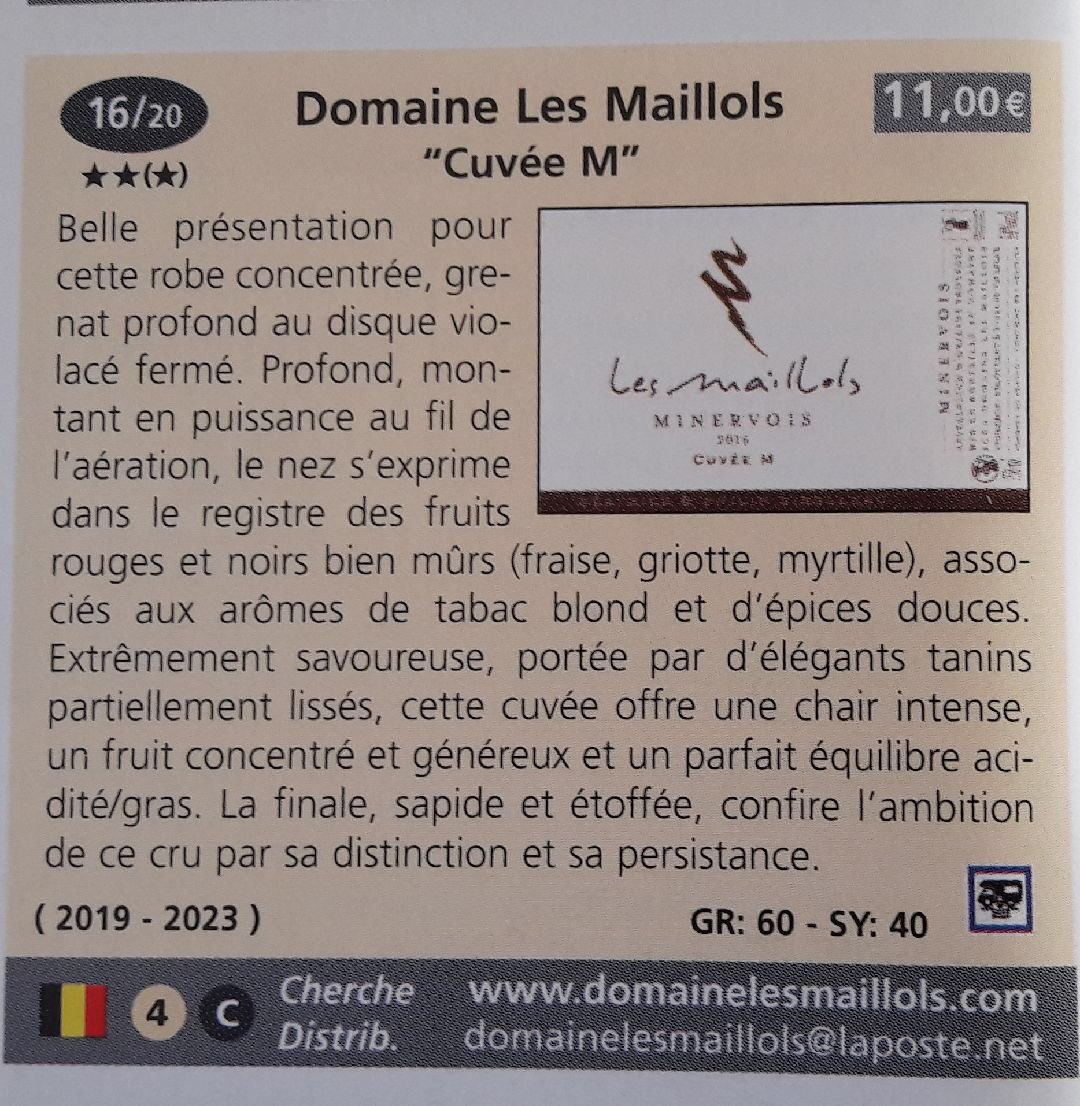 MarionBirolleau's tweet photo. Merci Vins et Terroirs Authentiques! 🇫🇷🇧🇪 Très fière de l’entrée de nos vins dans leur guide achat belge! #wine #minervois #domainelesmaillols #plaisir #soyezcurieux #juillet2018 #guideachat #belgique #france https://t.co/TtkWjWmOqz