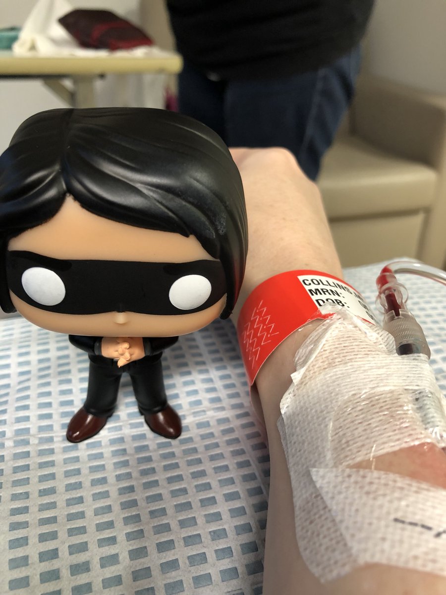 TheUltimateMel's tweet photo. As always @LolaPlusG keeping me company during treatment. This @PopVinyls has become my good luck charm now - he looks confident af which is always reassuring lol https://t.co/EgaMHzHWKS