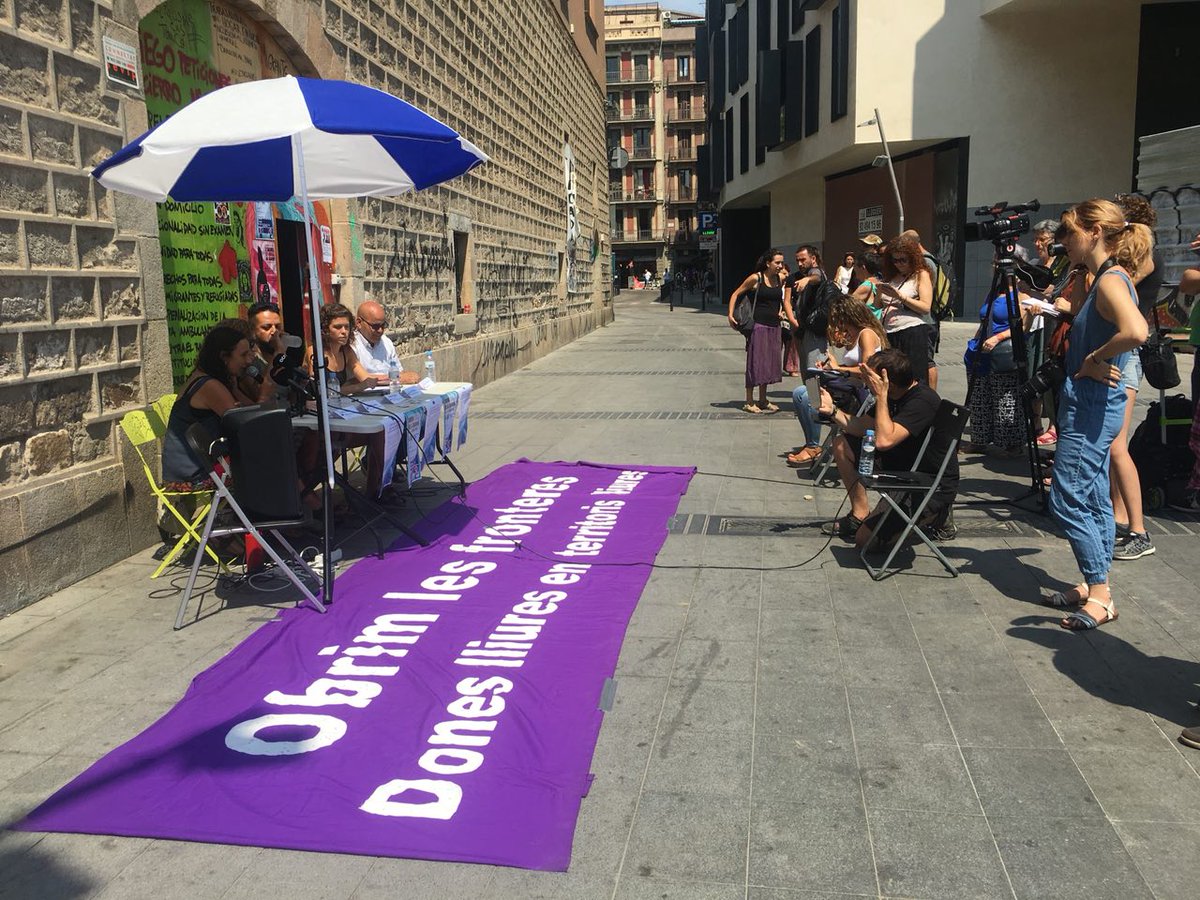 .@racismenstanca de roda de premsa, presentant la #CaravanaItalia