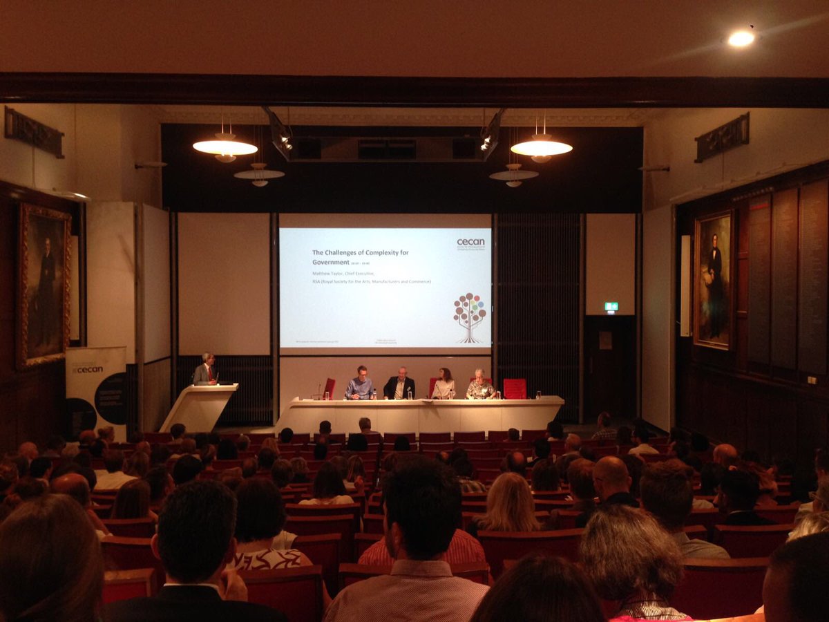 cecanexus's tweet photo. What a morning so far! Our annual conference is well underway. Many thanks to @RSAMatthew and our panellists @penehawk @palace_lotty and Gary Kass for a great first session. Follow #EvaluatingComplexity for live updates from the CECAN team and our delegates throughout the day https://t.co/nCUn46Wq2K