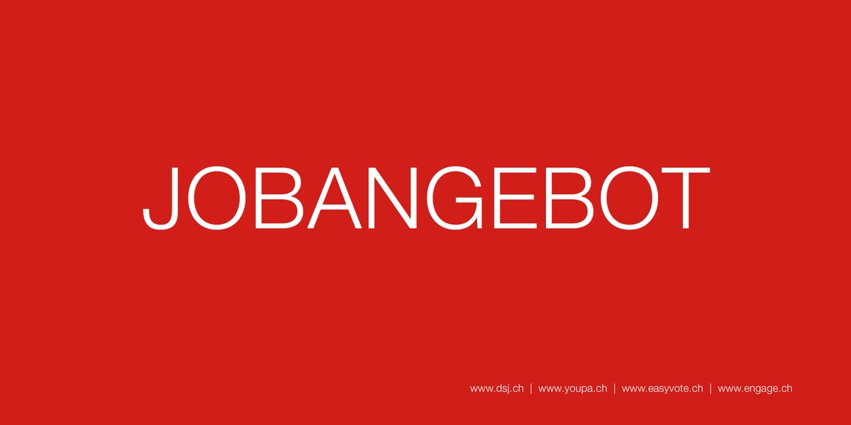 ‼️Im Rahmen einer geregelten Nachfolge suchen wir eineN neueN, jungeN GeschäftsleiterIn 80–100 %‼️

Ab: 01.10.2018 oder n.V.
Alter: max. 35 J. bei Anstellungstermin
Arbeitsort: Bern

Inserat: bit.ly/2JdDr5n

<a href="/easyvote_ch/">easyvote</a> <a href="/engage_ch/">engage.ch</a> 
#job #stellenangebot  #jobsuche