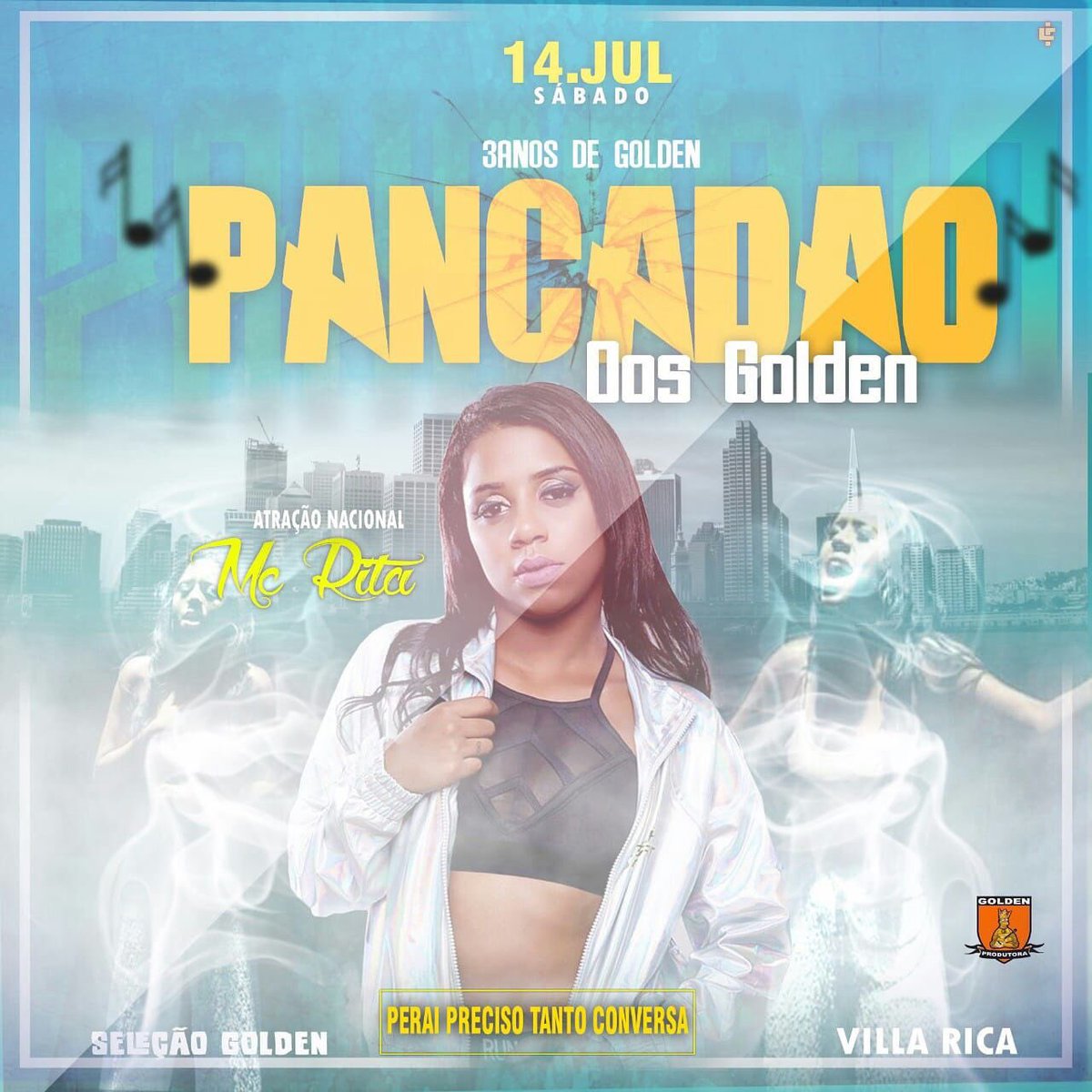 GoldenProdutor's tweet photo. Dia 14/07 #3anosdegolden 

Mc Rita 🤩 https://t.co/ahge7osFj3