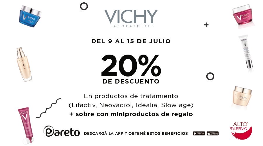 Del 9 al 15 de julio no te pierdas un 20% de descuento en Vasallo Stand Vichy! ✨
Descargá la <a href="/ParetoApp/">Pareto App</a> y empezá a disfrutar de increíbles beneficios!
paretopago.com.ar
Legales 👉 goo.gl/YrmQnj