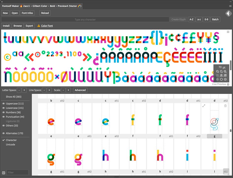 Fontself Maker to bring color font creation to anyone. 