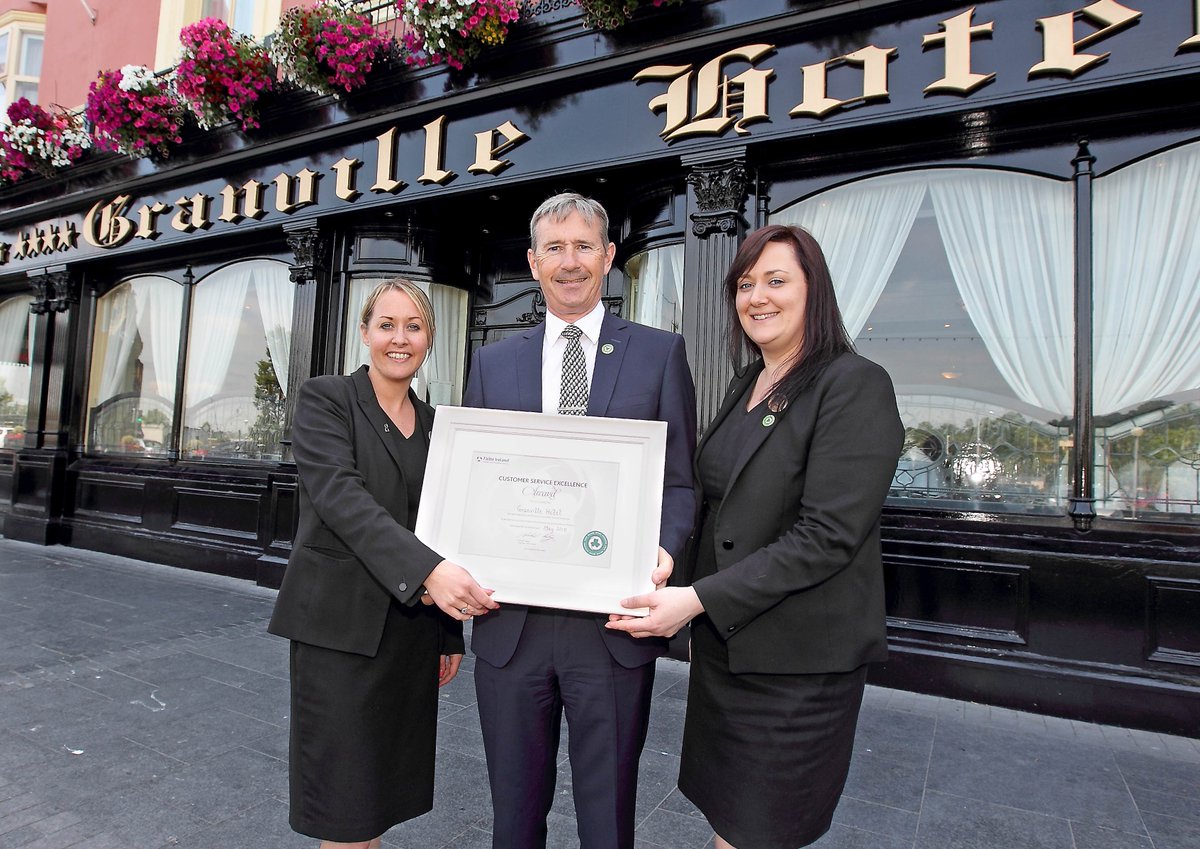 GranvilleWford's tweet image. We are delighted to become the first venue in Waterford City to complete Fáilte Ireland’s Accredited Services Excellence Programme! #waterford #CustomerService  @Failte_Ireland