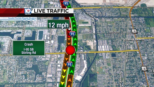 Crash on I-95 SB at Stirling Rd #traffic https://t.co/ynF4PXYHV6