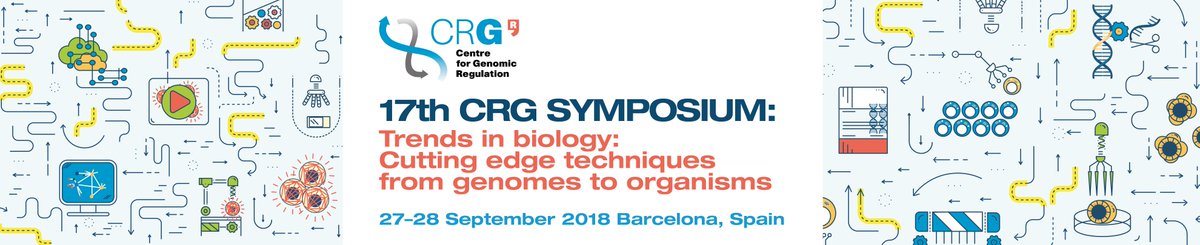 CRGenomica's tweet image. 🔜🔜🔜 Registration is open for the 17th #CRG Symposium: Trends in biology: Cutting edge techniques from genomes to organisms 
27-28 September at @the_prbb Auditorium
#singlemolecule #imagingtechniques #genome #organoidengineering #DNAmodification
ow.ly/rL3e30kRpEy