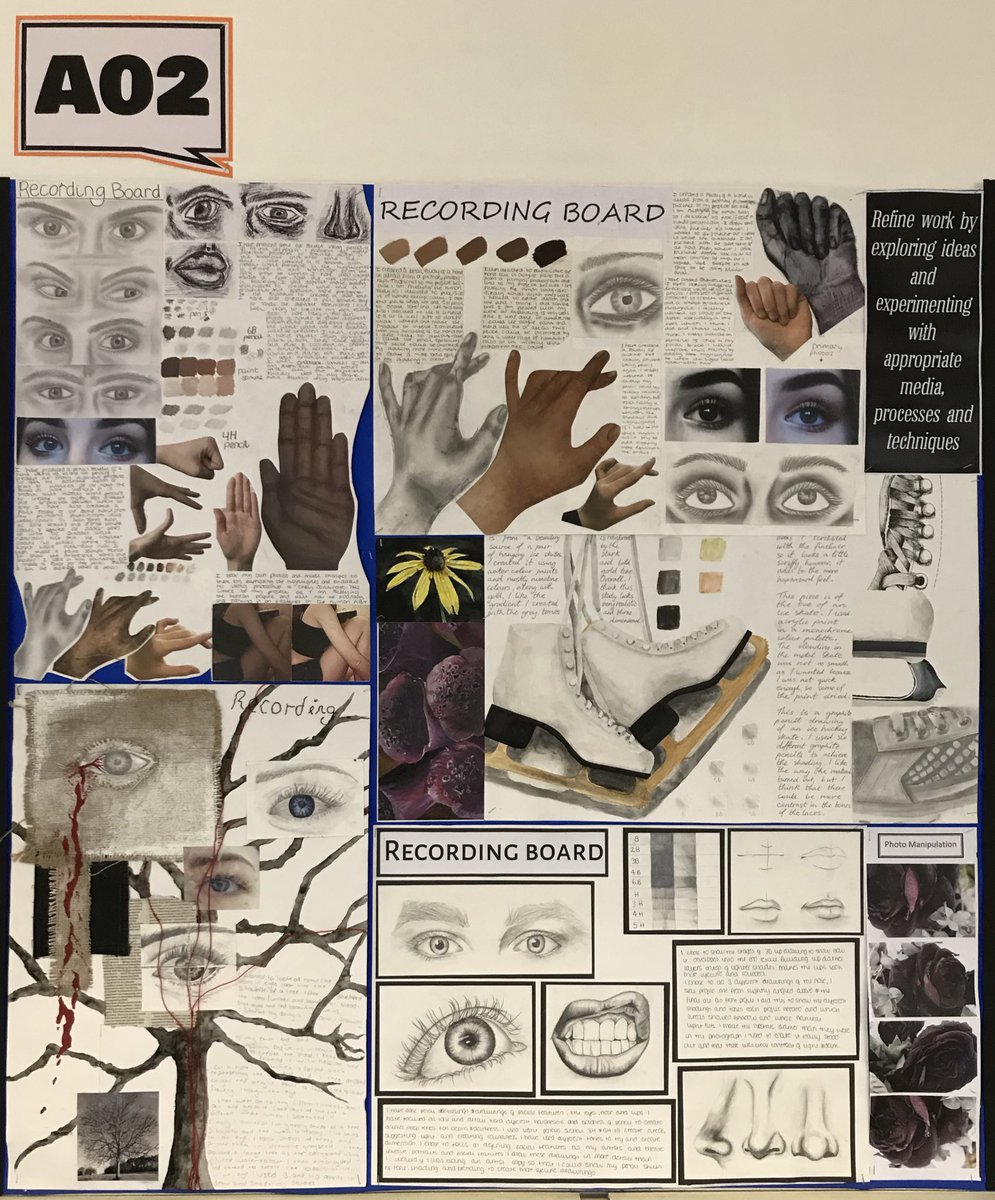 Stanb_ADT's tweet image. GCSE inspiration wall 2! Too much sensational work to put into storage! #aspirations #clarity #assessmentobjectives