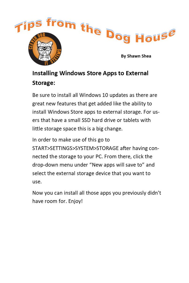 CleverDogIT's tweet image. #tipsfromthedoghouse #windowsapps #storage