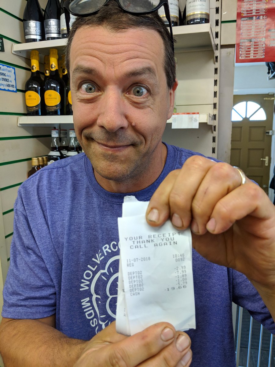 Ok relax, I can officially confirm it's coming home. After buying 5 random things in my local shop, the total came to 19.66!?!?! PROOF if ever there was that England WILL WIN THE WORLD CUP!!! Cheers for posing with the receipt Carl! 👍#itscominghome #WorldCup #ENG