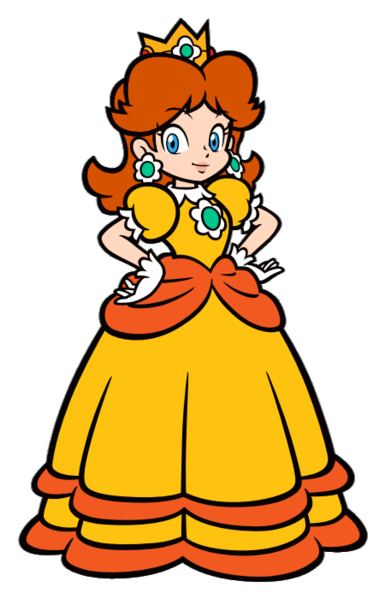 デイジー姫 「この由緒正しきデイジー姫のポーズが再現されてすごい嬉しいんだよね。デイジー姫を象」|きりほしのイラスト