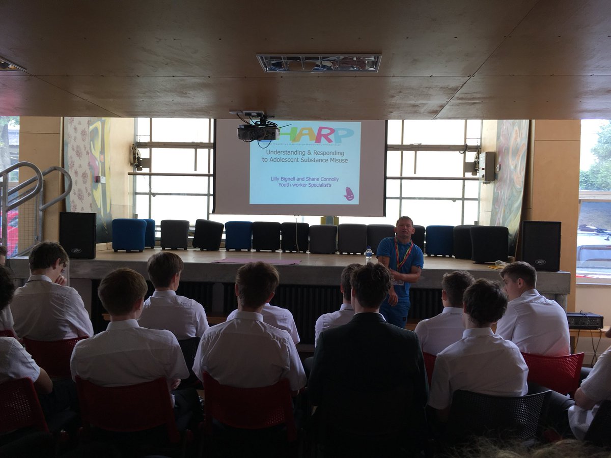 Shane from the Harbour Centre talks to 10 C & 10 P about substance abuse #timelyadvice #summerparties  #informedchoices @Becky123Edwards
