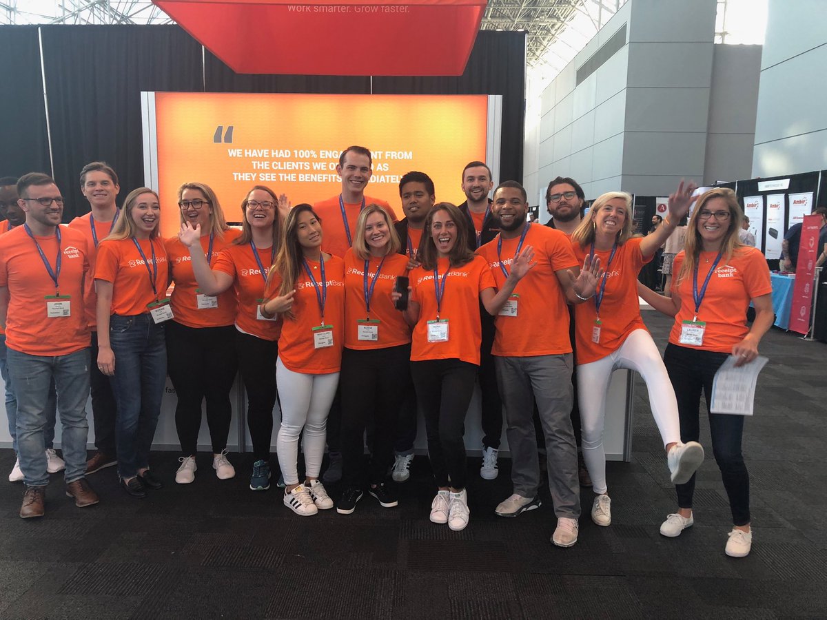 The ⁦<a href="/ReceiptBank/">RB</a>⁩ team is ready to roll at the #AccountingShowNY!!! ⁦<a href="/AccountingShow/">Accounting Show USA</a>⁩ attendees make sure you stop by for a demo or just to say hi 👋🏾