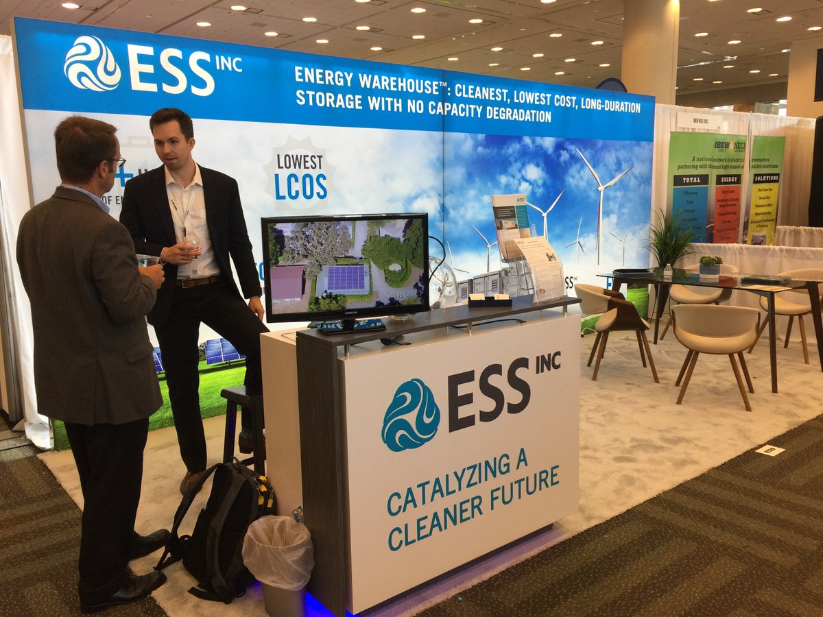 ESS_info's tweet photo. #eesNA - Don’t miss our CEO, Craig Evans, present on the panel, “Has Lithium-Ion Technology Already Won the Race for EES?” today at 2:25 PM. 

In the meantime, stop by booth #8129 to learn about our clean, low-cost flow battery #energystorage solution. https://t.co/mdolCO7Jrg