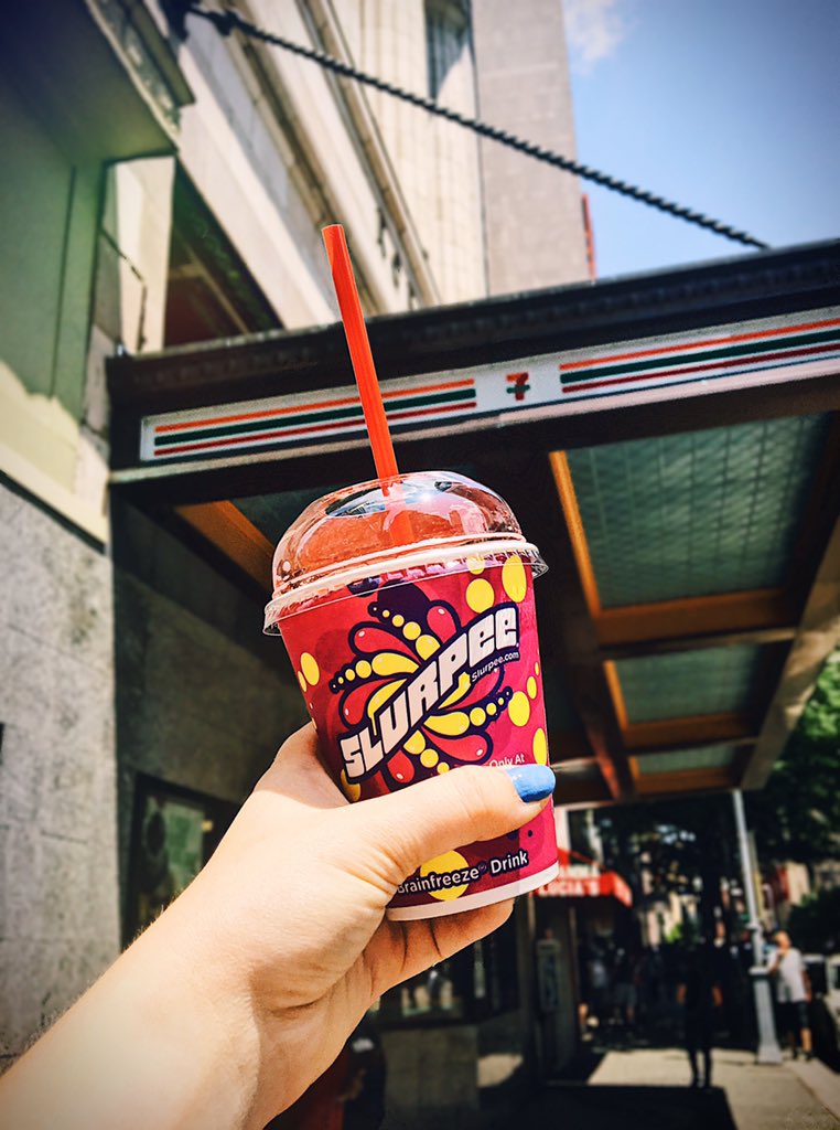 TheBrandternExp's tweet photo. Celebrating 7/11 Day with a slurpee in the sunshine ☀️ https://t.co/PFQFAAk2Ny