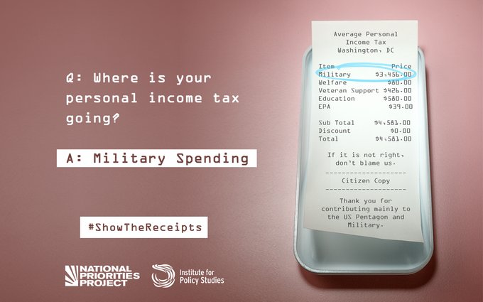 Shout out to the National Priorities Project and recommend everyone check out their great website dedicated to presenting facts about govt funding. I wish we could all have a conversation that started and ended with facts. Maybe in 845 days, 11 hr, and 30 min? #ShowTheReceipts