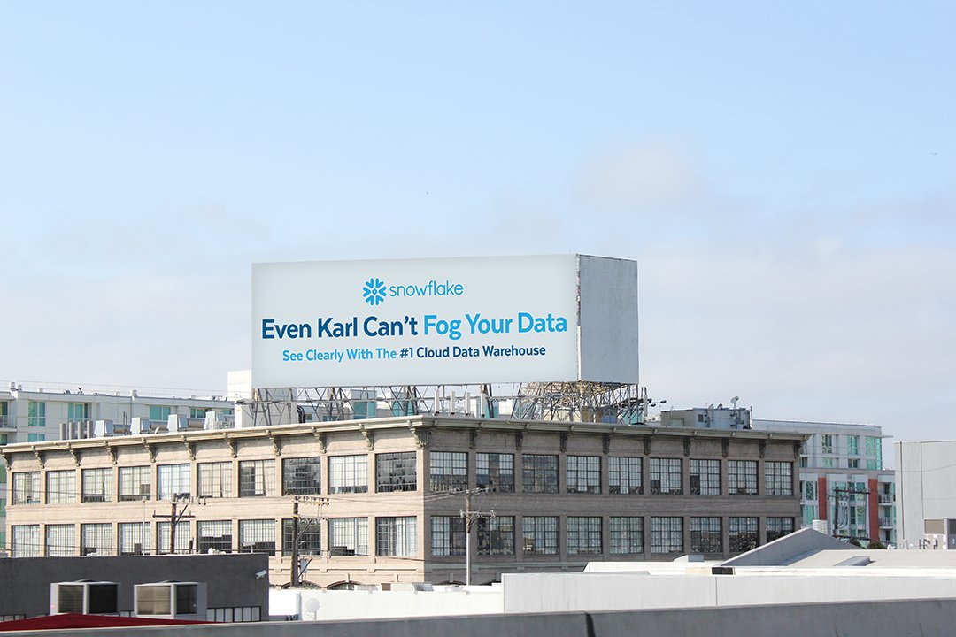Snowflake (@snowflakedb) on Twitter photo .<a href="/KarlTheFog/">karl the fog</a> may have fogged up your summer picnic at #DoloresPark, but there's still hope for your data... .<a href="/KarlTheFog/">karl the fog</a> may have fogged up your summer picnic at #DoloresPark, but there's still hope for your data...