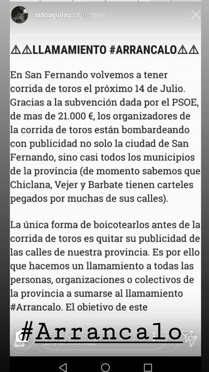 burladerotv's tweet photo. ACTUALIDAD.- Grupos antitaurinos quieren boicotear la feria de San Fernando argumentando subvenciones por parte del ayuntamiento siendo totalmente incierto. La empresa @vientobravosl pide ayuda y difusión del ataque al que se están viendo sometidos. Hoy por ti mañana por mi! https://t.co/aMODqkYLZg