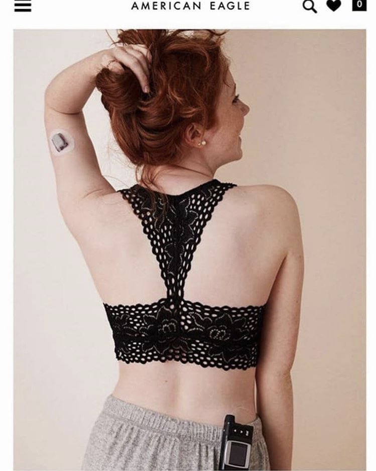 THANK YOU, <a href="/AEO/">American Eagle</a> and <a href="/Aerie/">Aerie</a> 💙 This is the kind of imagery of #Type1Diabetes that I am trying to promote &amp; that we need to see more of. We are not unhealthy, we did not "eat too much sugar".. we are strong, beautiful and dare I say it - normal - people!! #realbeauty
