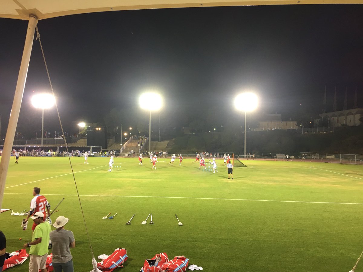 Referees all watching the first game. HK 9 - 1 LUX at half time.