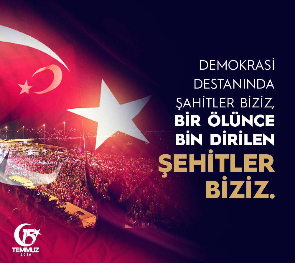 Halkımız ne pahasına olursa olsun demokrasi demeye devam etti. O gece demokrasi korundu.
#DemokrasimizeSahipÇıktık