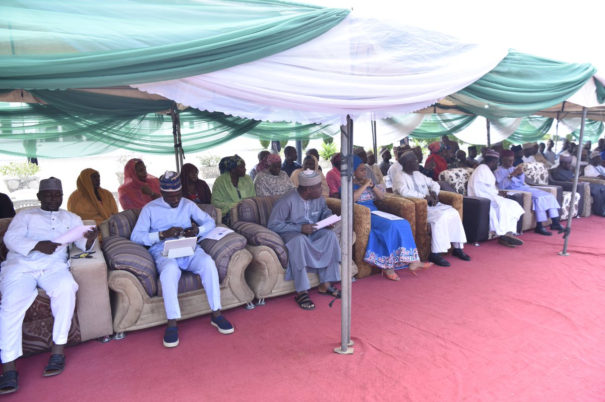 GovKaduna's tweet photo. Governor Nasir Ahmad @elrufai together with Deputy Governor, @bantexkd and other Senior Government Officials are at the Commissioning of the Sanitation Hygiene &amp; Water in Nigeria (SHAWN II) Project Vehicles for LGAs in Kaduna State, donated by @UKaid and @UNICEF_Nigeria https://t.co/tjuxEkAqws