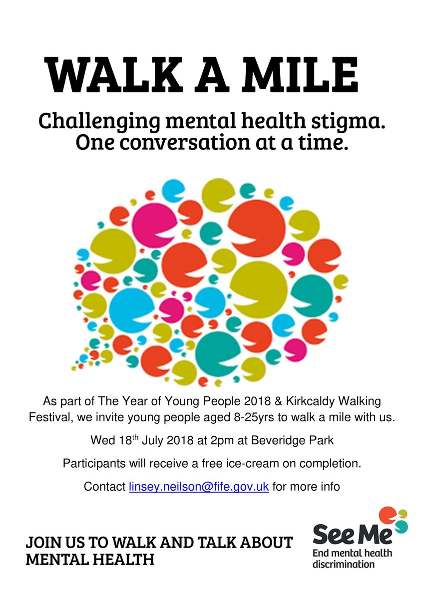 Walk, talk about #mentalhealth and get free ice cream! 18 July @ 2pm. #walkamile