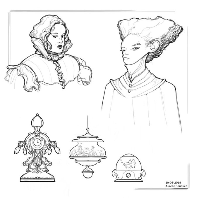 Hello Twitter ! My name is Aurélie &amp; I'm an artist ??️
Here are some doodles I did yesterday, just to have fun with lines and shapes ! #myfirstTweet #art 