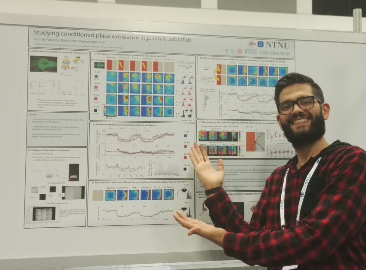 My very first time presenting a poster in a FENS meeting, it was such an inspiring experience being able to discuss my research with the very best! ps: I smiled and said  'Hello' to Eric Kandel #FENS2018 #PhD #FENS18 #fens #neuroscience