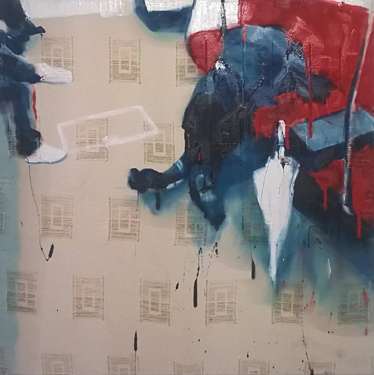 ホラー 電車の中で泥酔するサラリーマンの絵が海外で芸術作品に 日本社会の闇 ゾンビ映画のワンシーン おっさんの奇行種 Togetter