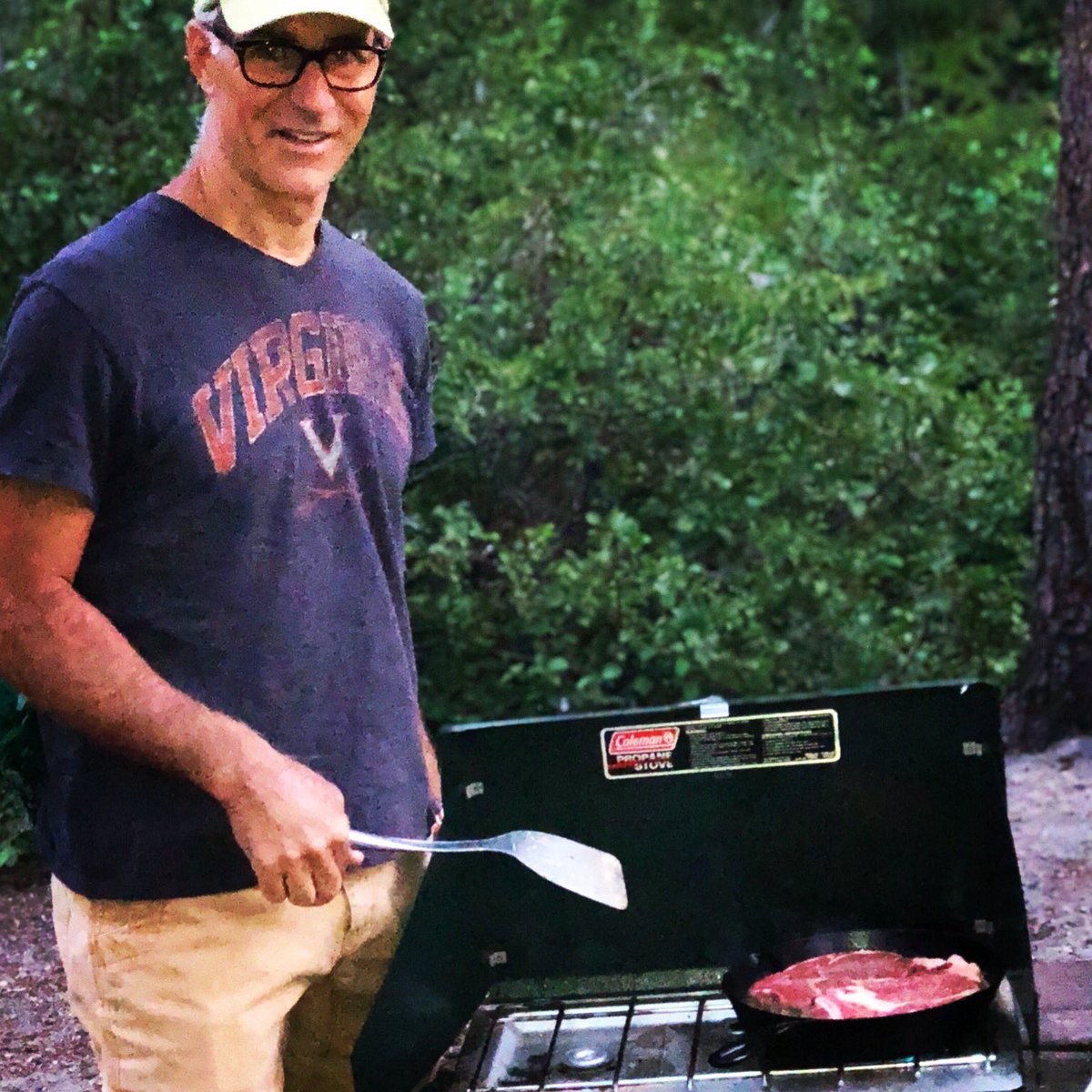 Cooking up 2 pounds of ribeyes at my campsite after a long day of hiking. 
#PoorManSteroids #Superfood #performancefood #NSNG #campfood #hiking #redmeat #ribeyesteak #greatoutdoors #nutrition