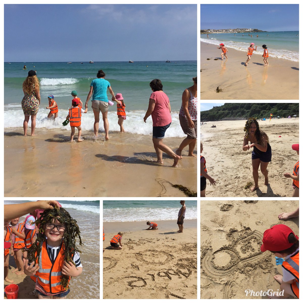 CarnBrea_PP's tweet photo. What a fab trip to the beach we had, we went on four trains and walked to the beach! We found jellyfish! #porthminster #stives https://t.co/wyA1wxhX3W