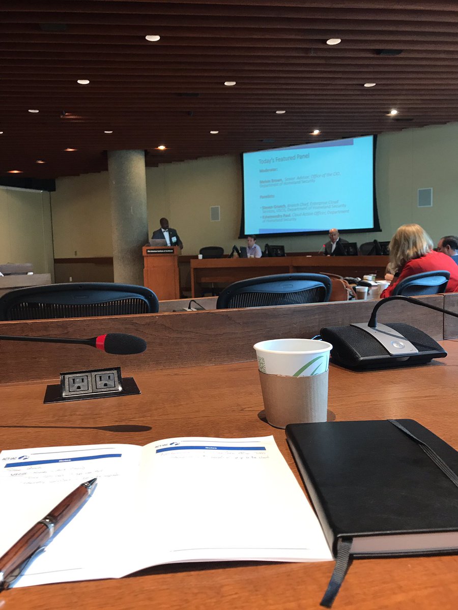 Today I'm at the ACT-IAC DHS Cloud Forecast Insights Exchange! Key takeaway? You need to modernize to modernize.