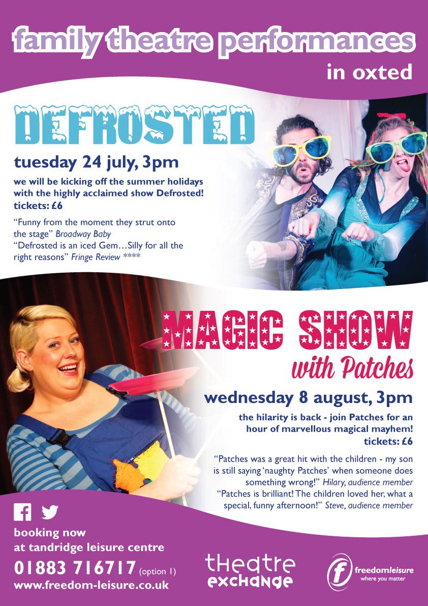 We're excited about the summer! Lots happening including visits to Hastings, Bognor, Oxted, Woking and Rye... here's a taster for Oxted shows
#somethingforsummer #childrenstheatre