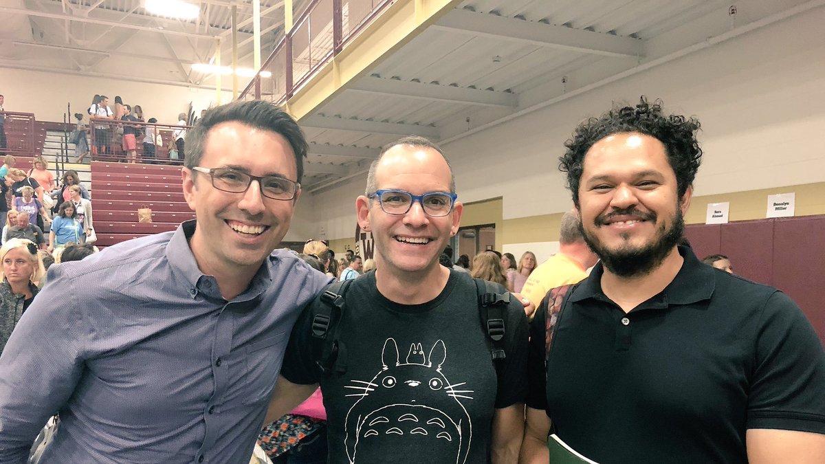 JuddWinick's tweet photo. Thank u to EVERYONE for an inspiring 2 days at @nErDcampMI . I wish the whole country could have spent it with us. You could look out at this ocean of kids to see that we’re all different, we are all the same, we all laugh and cry, and we all just want to be happy. 
@colbysharp https://t.co/Lkb7GcGl40