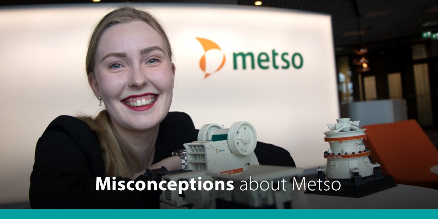 MetsoOfficial's tweet photo. We help to break it, crush it, move it and eventually recycle it. Usually we handle rock but today our trainee @ainoseppala crushes the misconceptions about #Metso: https://t.co/kkBplwAcSU #Metsolife https://t.co/Y1f6PoCZAW