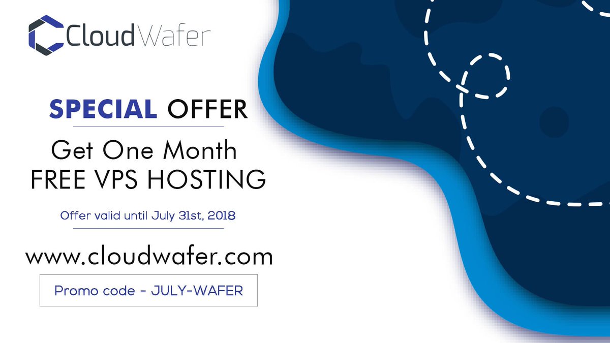 CloudWaferHQ's tweet image. Get one month free Cloud server (VPS) from Cloudwafer this JULY... #FreeCloudServer #Cloudhosting #VPS ow.ly/J7fi50hXkmZ