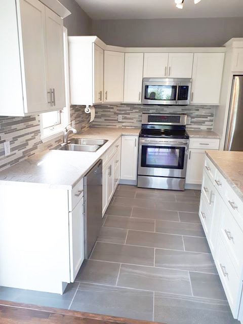 Check out the fantastic finished look on this kitchen renovation using Happy Harry's Kitchen Cabinets.