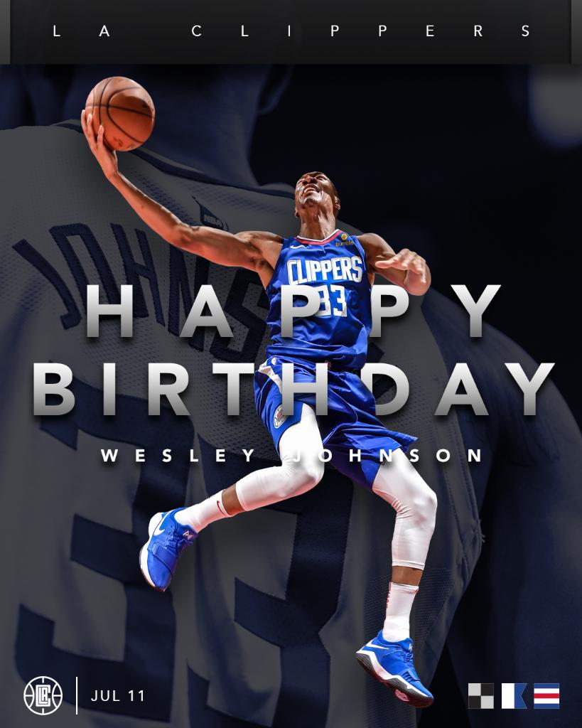 To wish Wesley Johnson a Happy Birthday!  