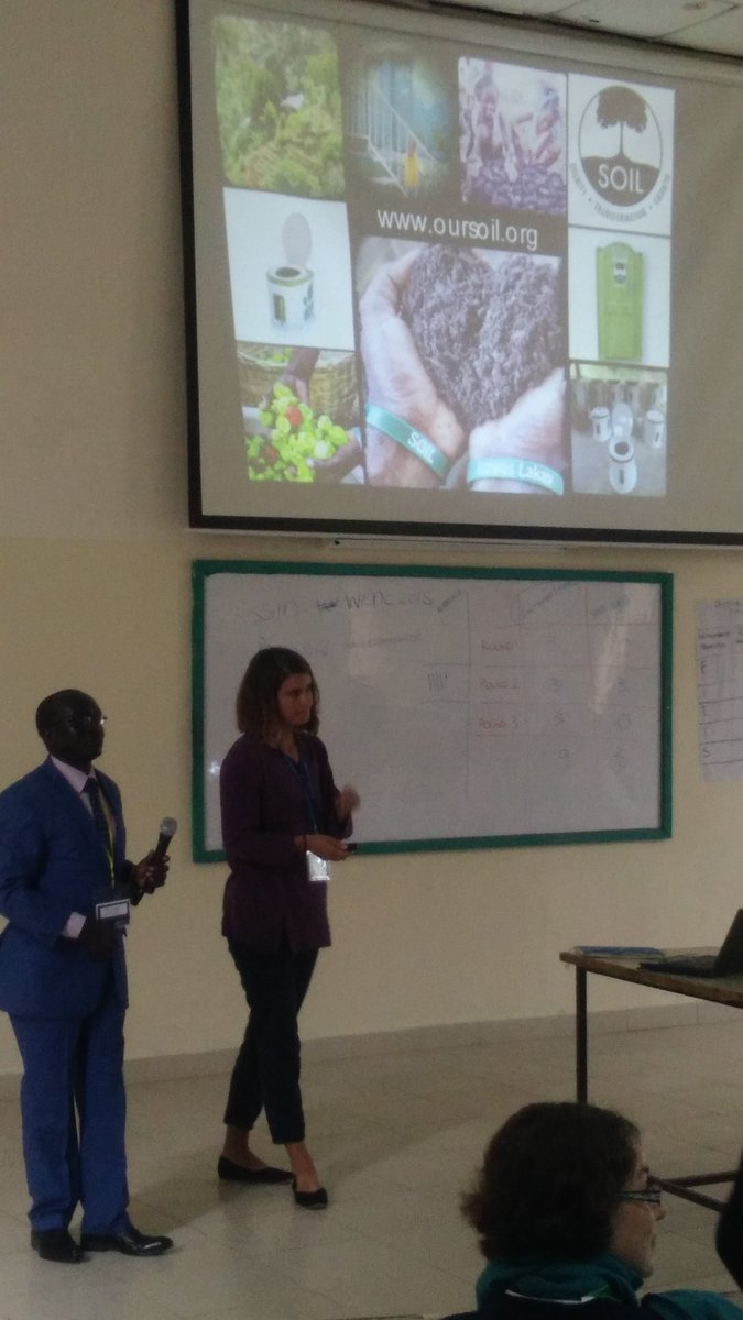 SOILHaiti's tweet photo. Claire Remington talks about the cost analysis #research that we conducted to increase SOIL's operational efficiency &amp; evaluate our funding model at #WEDC41 #sanitation #SDG6 https://t.co/jgBn76cjpY
