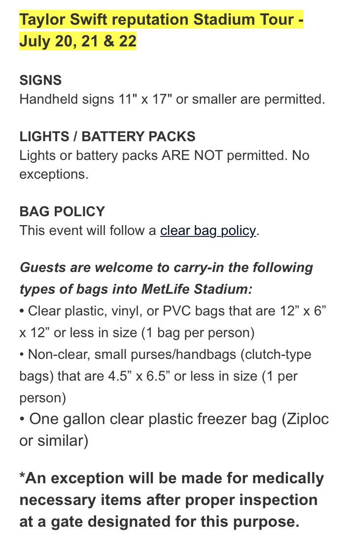 MetLife Stadium on Twitter "Calling all Swifties 🗣Heading here next