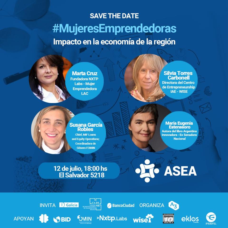 Arcap_'s tweet photo. El 12 de julio organizado por @asea_arg se llevará a cabo de 18 a 21hs en @areatres el evento "Mujeres Emprendedoras: Impacto en la economía de la región". Inscripción: https://t.co/sBDpcifQTt #Emprendedoras #Latam https://t.co/PWImHh5T8D