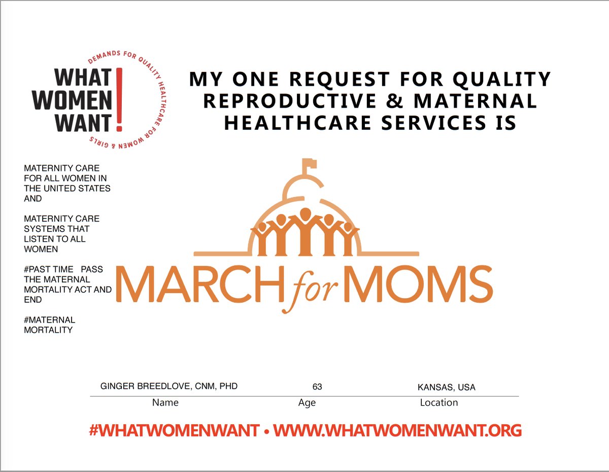 GingerBreedlove's tweet photo. @WRAglobal #WhatWomenWant @GrowMidwives @MarchForMoms @everymomcounts @EffiesGrace @4kira4moms @ACNMmidwives https://t.co/FszbPzEAYq
