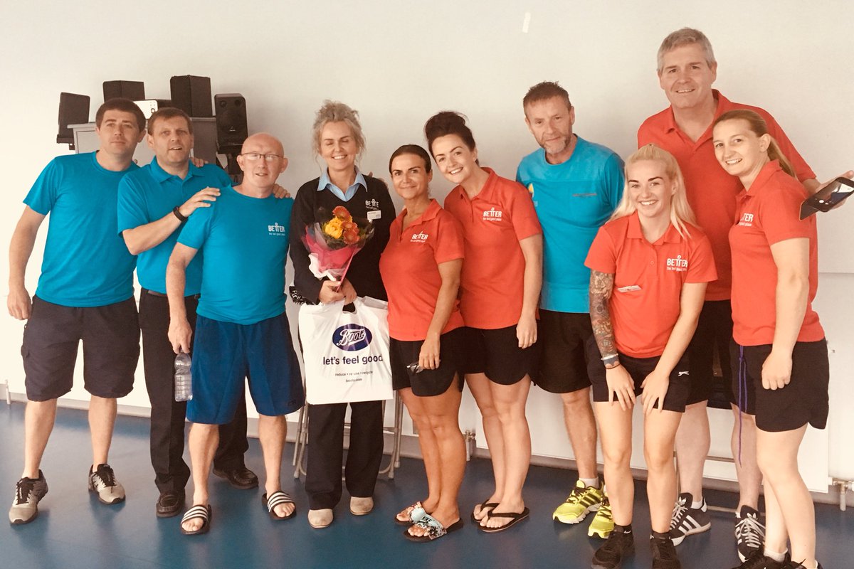 Better_NI's tweet photo. Lorraine’s last day at Better Falls Leisure Centre. Lorraine will be greatly missed and we wish her the very best for the future https://t.co/4mpakl3oDf