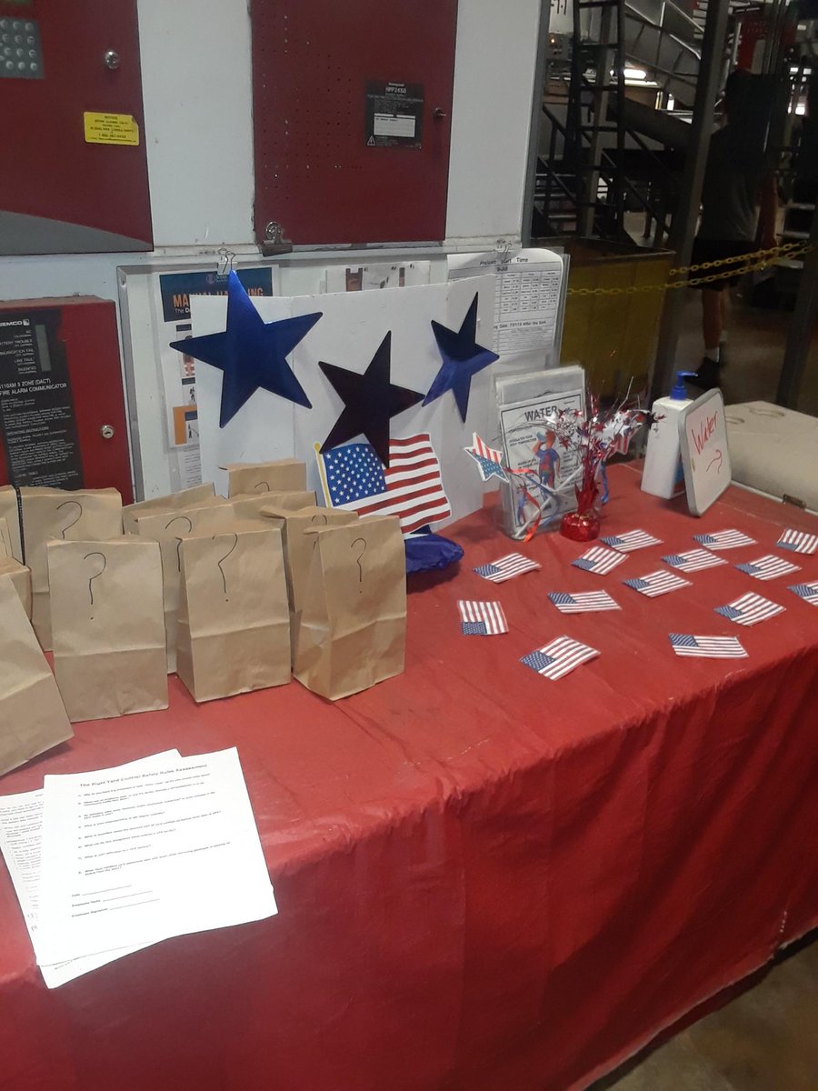 UPSDerrickW's tweet photo. Springdale Preload Guard Gate. Employees were asked to choose a card for DOK questions and then given a mystery bag of prizes for correct answers. #mentorandeducateourpartners! #engaed! https://t.co/N6rvxkS28r