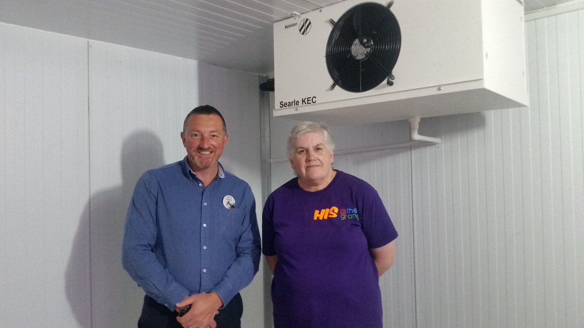 Great day in the community visiting RSPCA, The Grange, Beaverbrook House and his Provision Central drive one of the winners of Bags of Help. They have built a freezer room. <a href="/simonlcourt/">Simon Court</a> #BagsofHelp