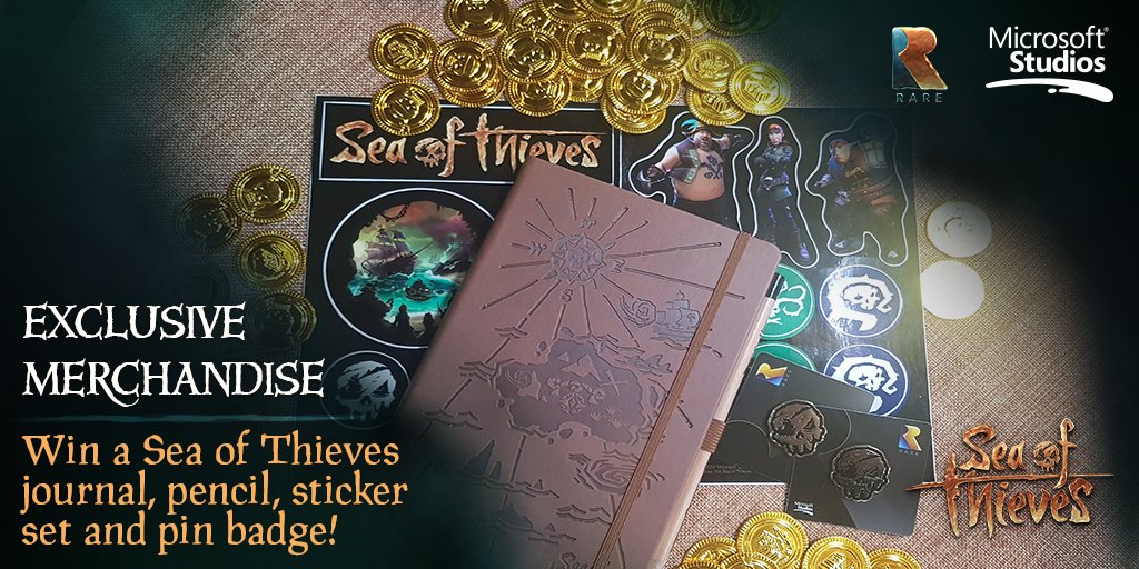 Time for some #WinWednesday loot! Follow us and Retweet before 4PM BST tomorrow for your chance to win this exclusive #SeaOfThieves swag.