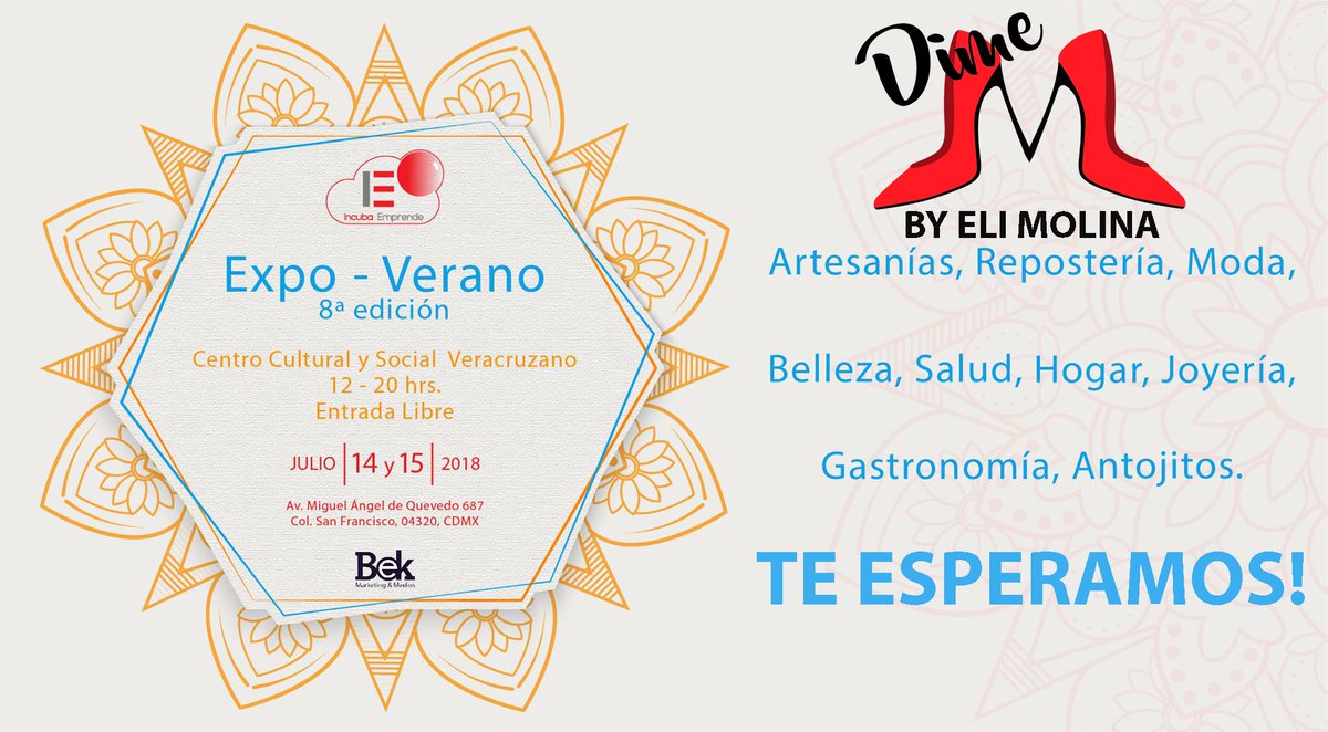 dimemoriginal's tweet photo. @centralbazardf ESTE FIN DE SEMANA 14 Y 15 DE JULIO LOS INVITO A QUE NOS VISITEN EN EL CENTRO CULTURAL VERACRUZANO UBICADO EN COYOACAN, ESTAREMOS PARTICIPANDO DIME M BY Eli Molina ACEPTAMOS PAGOS CON TARJETA Y EFECTIVO.
HORARIOS: DE LAS 12:00 A LAS 22:00 HRS #cdmx #boutique #moda https://t.co/Gp54bGGSo6