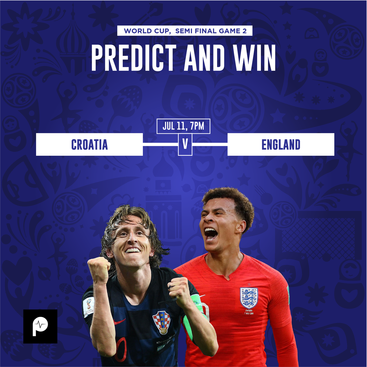 PulseNigeria247's tweet photo. Tweet your predictions for the Semi-final clash between #Croatia and #England. The first correct Prediction wins Airtime. Predicitions end at Kickoff.

#PulseWorldCup2018 #CROENG #PulseNigeriaSports #WorldCup #OctuPulse https://t.co/LMq0naMVFH